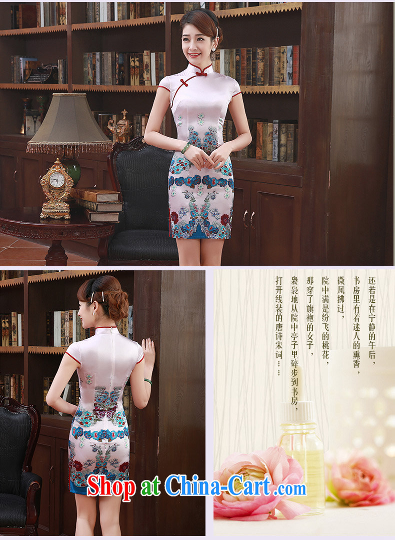2015 summer retro short-sleeved improved stylish sauna silk silk Chinese qipao dress Q 1060 red XXL pictures, price, brand platters! Elections are good character, the national distribution, so why buy now enjoy more preferential! Health