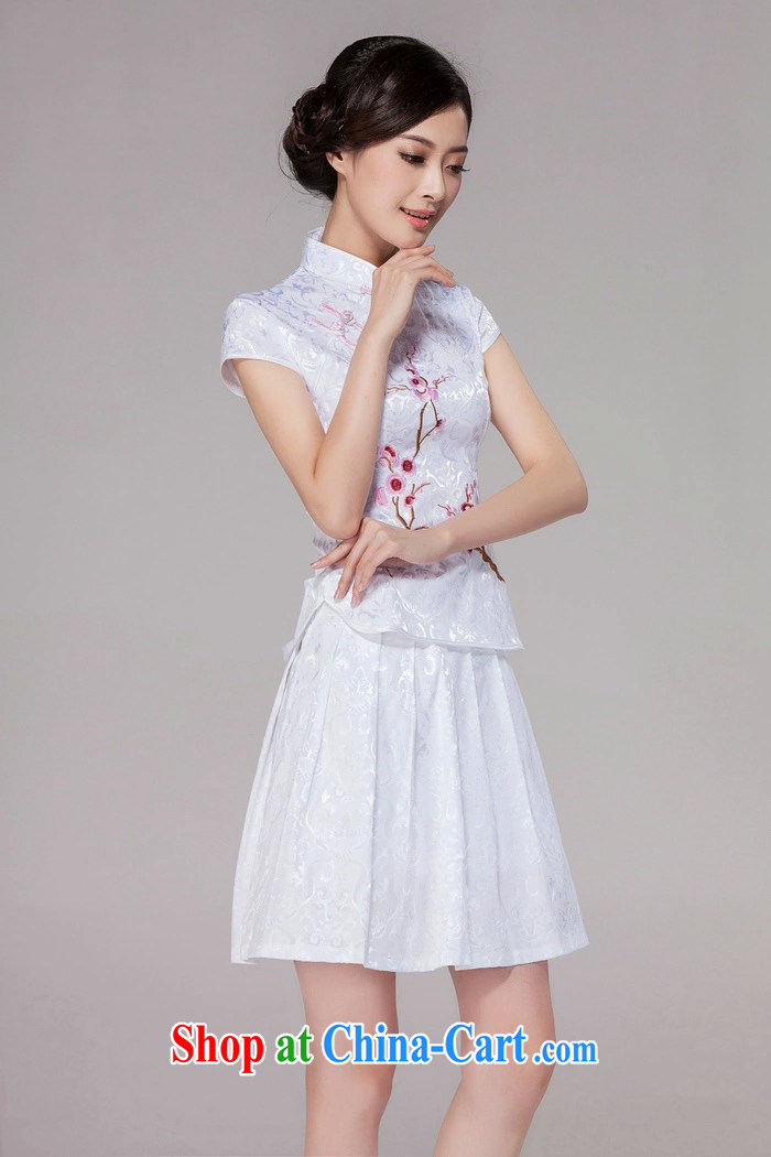 Clearly there is in accordance with Cabinet 2015 spring and summer new female Chinese qipao day dresses high-end retro style two-piece with pink XXL pictures, price, brand platters! Elections are good character, the national distribution, so why buy now enjoy more preferential! Health