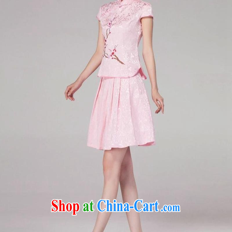 Yi leading edge of my 2015 summer new female daily dresses dresses high-end retro style two-piece load C C 518 1125 pink S clothing, edge, I, on-line shopping
