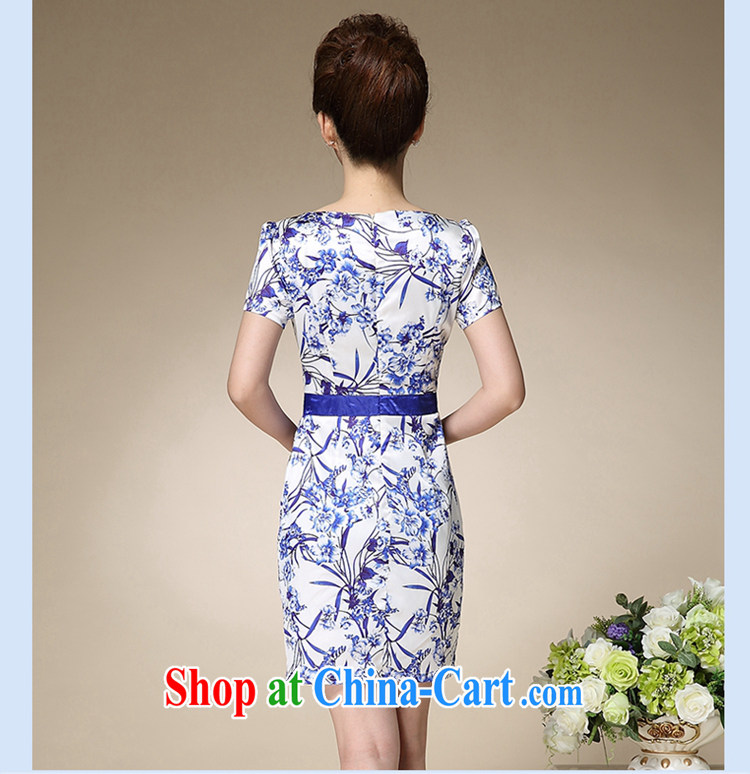 Yi leading edge of my 2015 summer new blue and white porcelain stamp collection waist graphics thin round-collar further skirt short skirt cuff beauty dresses T C 515 8991 blue XL pictures, price, brand platters! Elections are good character, the national distribution, so why buy now enjoy more preferential! Health