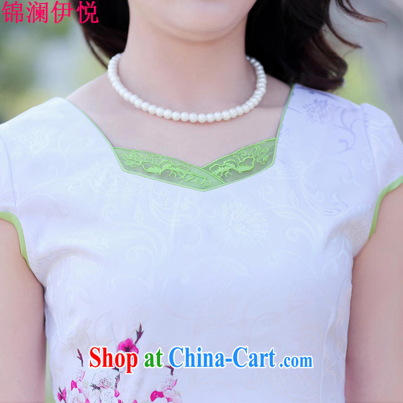 kam world the Hyatt 2015 embroidery short sleeve summer new, as well as in cultivating graphics thin female arts, China wind dresses ethnic wind stamp pack and floral dresses female Red Peony 3 XL, Kam-world, Yue, and shopping on the Internet