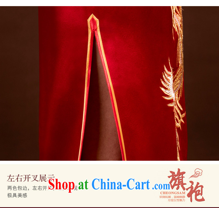 once and for all, summer 2015 brides, red and gold Phoenix embroidery cheongsam long heavy Silk Cheongsam manually custom red tailored 30 Day Shipping pictures, price, brand platters! Elections are good character, the national distribution, so why buy now enjoy more preferential! Health