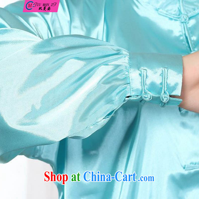 Ko Yo vines into exciting and 2015 new, Ms. Tang is a solid color kit damask Chinese Two-part female Tai Chi Kit Tang is a leading martial arts long-sleeved T-shirt kit M 0048 - E XXL, capital city sprawl, shopping on the Internet
