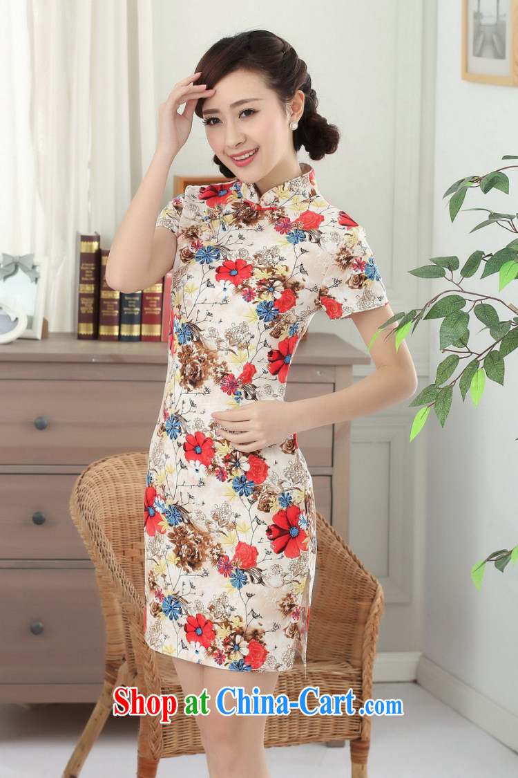 Take the cotton the Chinese retro short-sleeve dresses improved daily republic linen clothes summer short cheongsam dress such as the color 2 XL pictures, price, brand platters! Elections are good character, the national distribution, so why buy now enjoy more preferential! Health