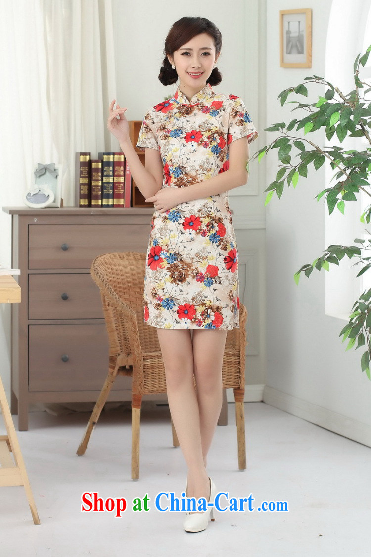 Take the cotton the Chinese retro short-sleeve dresses improved daily republic linen clothes summer short cheongsam dress such as the color 2 XL pictures, price, brand platters! Elections are good character, the national distribution, so why buy now enjoy more preferential! Health