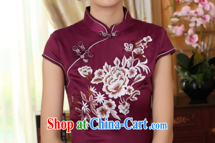 Dan smoke new summer female elegance Chinese qipao Chinese improved a tight embroidered damask video thin short dresses such as the color 2 XL pictures, price, brand platters! Elections are good character, the national distribution, so why buy now enjoy more preferential! Health