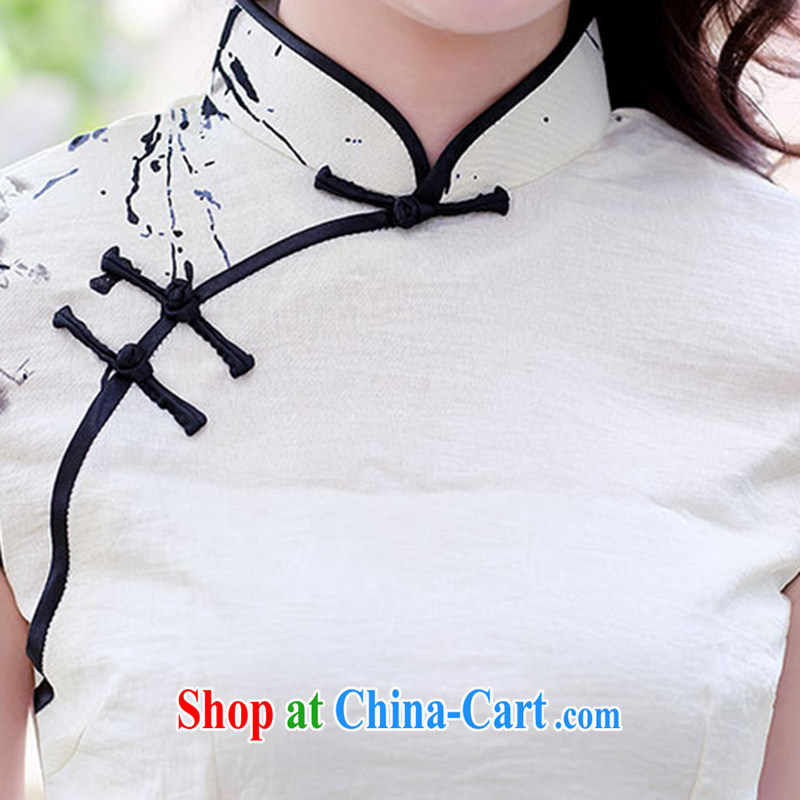 The Philippine National 2015 new summer stylish quality and elegant Ethnic Wind retro short-sleeve classic dresses, dresses the flowers XXXL, Donald Rumsfeld, and shopping on the Internet