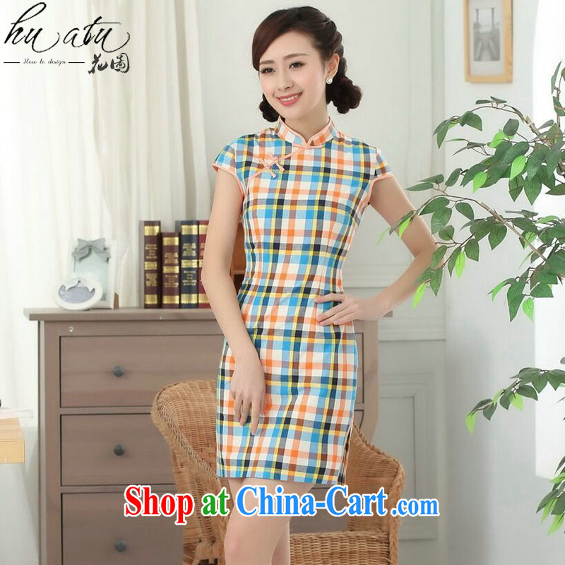 spend the summer new cheongsam dress cheongsam Chinese improved, for a meager resources of Korea cotton color, short dresses such as the color S, flowers, and shopping on the Internet