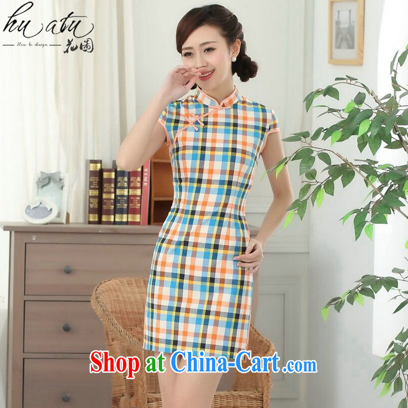 spend the summer new cheongsam dress cheongsam Chinese improved, for a meager resources of Korea cotton color, short dresses such as the color S, flowers, and shopping on the Internet