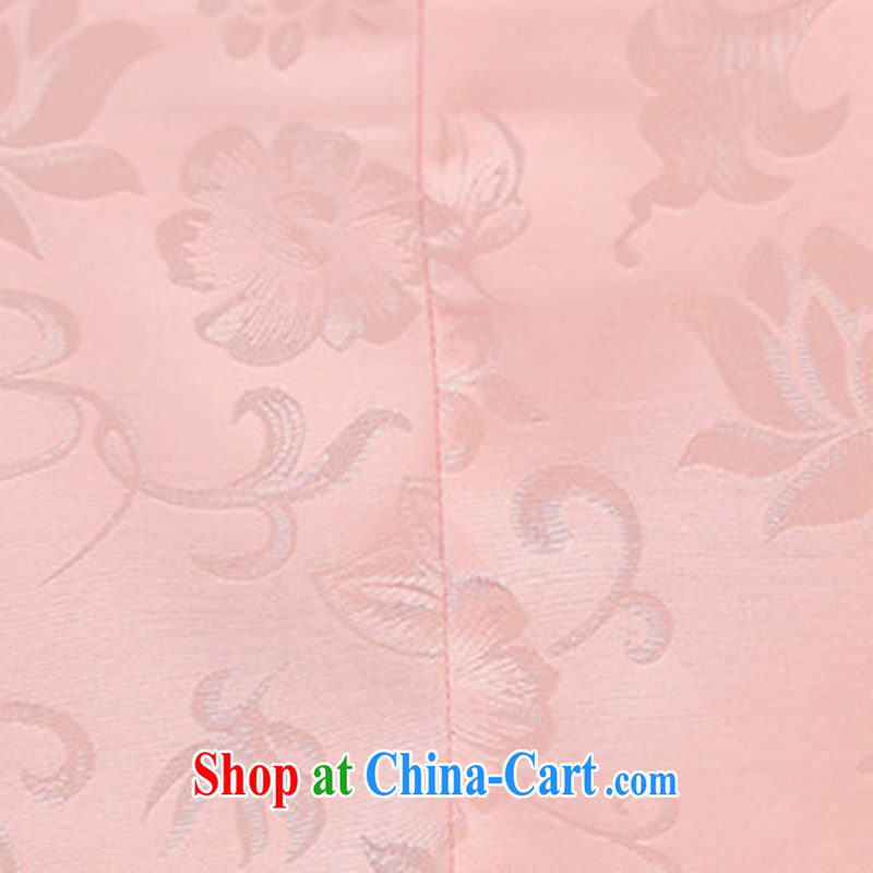 UYUK 2015 summer dress new ethnic wind Chinese stamp retro beauty charm graphics thin short-sleeve package and cheongsam dress pink XXL, Yi, with (UYUK), shopping on the Internet