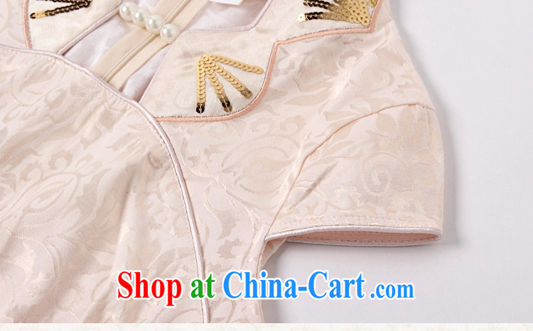 Clearly it is in accordance with Cabinet 2015 new summer fashion improved cheongsam dress daily video thin beauty short cheongsam dress, apricot M pictures, price, brand platters! Elections are good character, the national distribution, so why buy now enjoy more preferential! Health