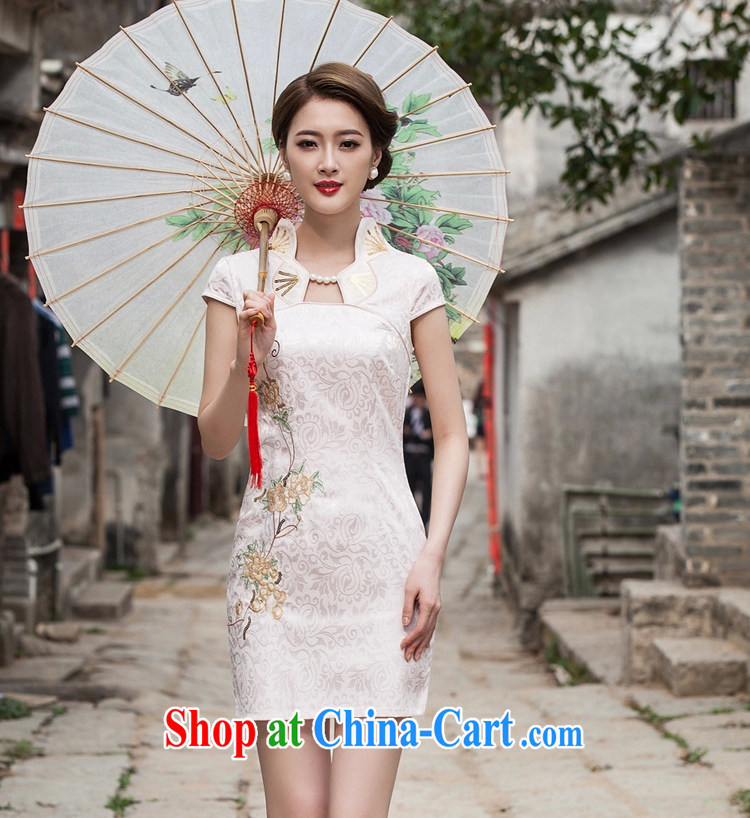 Connie, population 2015 summer stylish improved cheongsam dress daily video thin beauty short cheongsam dress, 1122 pink XL pictures, price, brand platters! Elections are good character, the national distribution, so why buy now enjoy more preferential! Health