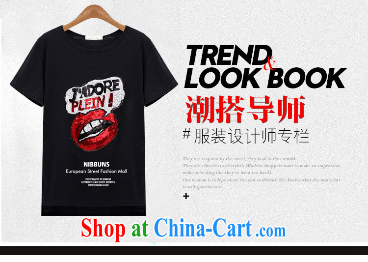 The European site summer 2015 women with stylish, red lips stamp round-collar short-sleeve shirt T 3593 black XL pictures, price, brand platters! Elections are good character, the national distribution, so why buy now enjoy more preferential! Health