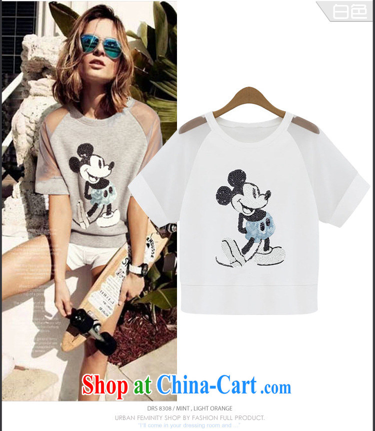 2015 the European site summer female short-sleeved cotton Mitch T pension female European root yarn stitching T pension 5334 white XL pictures, price, brand platters! Elections are good character, the national distribution, so why buy now enjoy more preferential! Health