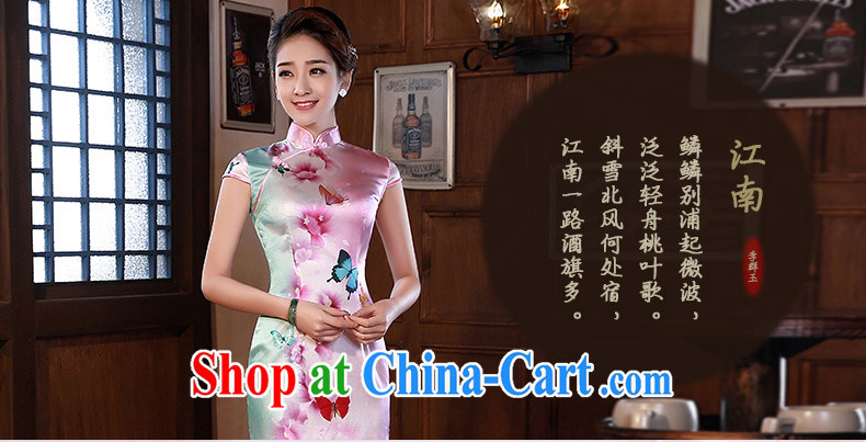 cheongsam dress spring 2015 new retro silk heavy Silk Cheongsam beauty dresses Q 1062 fancy XXL pictures, price, brand platters! Elections are good character, the national distribution, so why buy now enjoy more preferential! Health