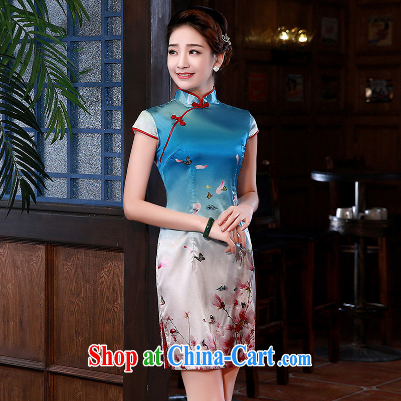 2015 new summer improved stylish sauna silk silk Chinese qipao dress Ocean Sands Q spent 1063 XXL suit, Jessica (jessica han), online shopping