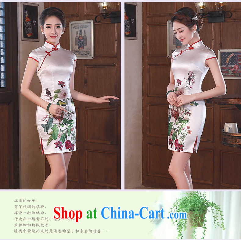 2015 modern improved cheongsam dress Chinese cheongsam summer sauna silk heavy silk pink Q 1064 fancy XXL pictures, price, brand platters! Elections are good character, the national distribution, so why buy now enjoy more preferential! Health