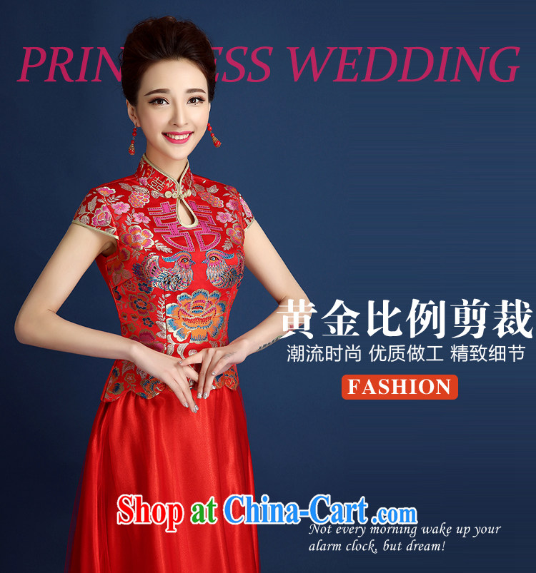 2015 new high spring and summer red Chinese bride Xiao Fengxian wedding dresses long dresses, bows serving short-sleeved red XXL pictures, price, brand platters! Elections are good character, the national distribution, so why buy now enjoy more preferential! Health