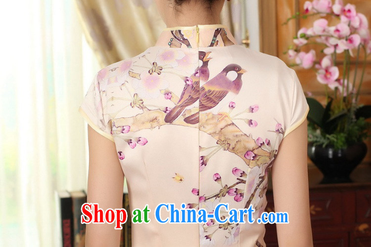 spend the summer cheongsam dress Chinese Chinese improved, for a tight flower damask retro short cheongsam figure color 2 XL pictures, price, brand platters! Elections are good character, the national distribution, so why buy now enjoy more preferential! Health