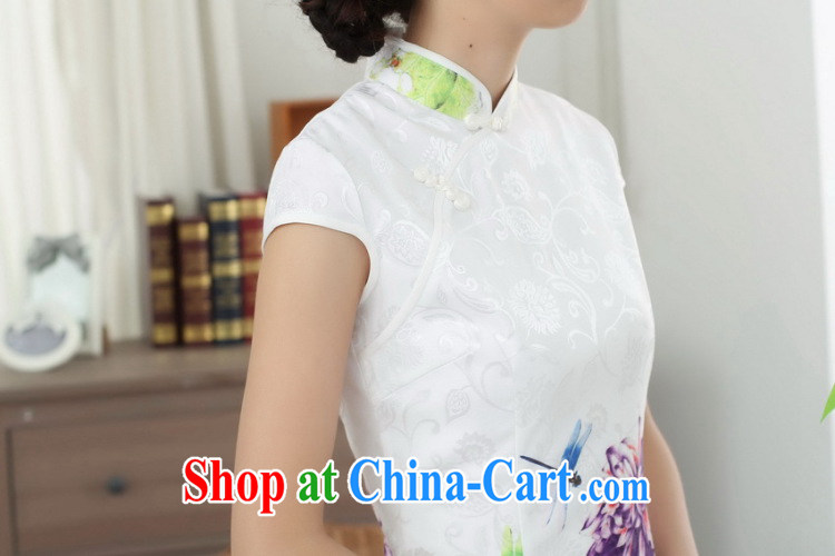 Dan smoke summer new female qipao Chinese Tang is improved, for a tight cotton Lotus graphics thin short cheongsam as color 2XL pictures, price, brand platters! Elections are good character, the national distribution, so why buy now enjoy more preferential! Health