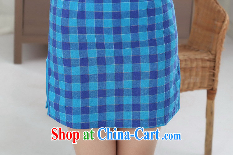 spend the summer new cheongsam dress Chinese Chinese improved Korea wind up for a tight tartan cotton short dresses such as the color 2 XL pictures, price, brand platters! Elections are good character, the national distribution, so why buy now enjoy more preferential! Health