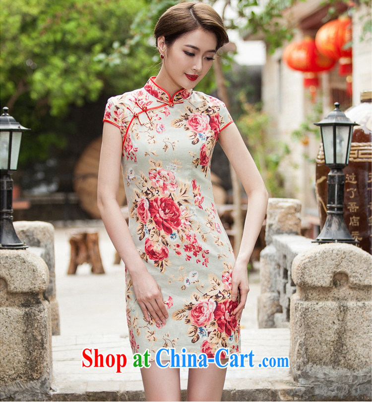 pan-ice 2015 new, elegant beauty, short dresses and stylish improved cheongsam dress 1108 picture color XL pictures, price, brand platters! Elections are good character, the national distribution, so why buy now enjoy more preferential! Health