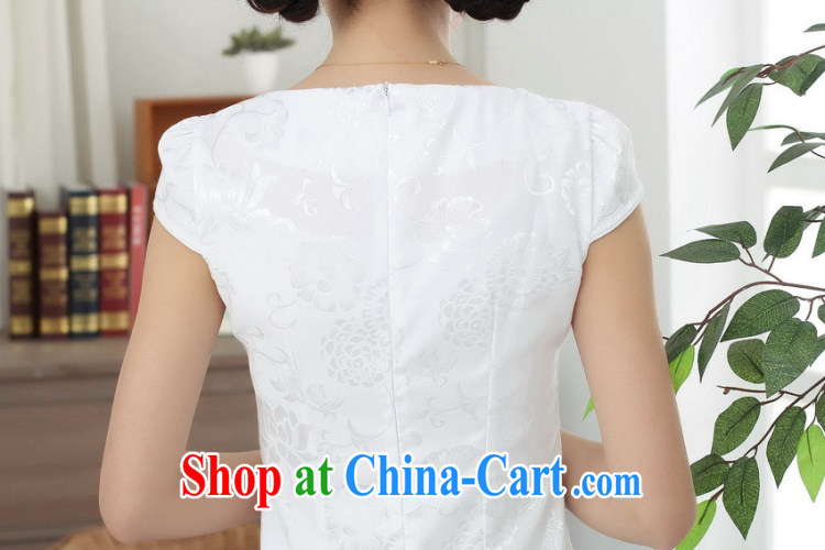 Take the new summer female Chinese qipao elegant cotton Chinese improved V hole for Tail Lights, short cheongsam white 2XL pictures, price, brand platters! Elections are good character, the national distribution, so why buy now enjoy more preferential! Health