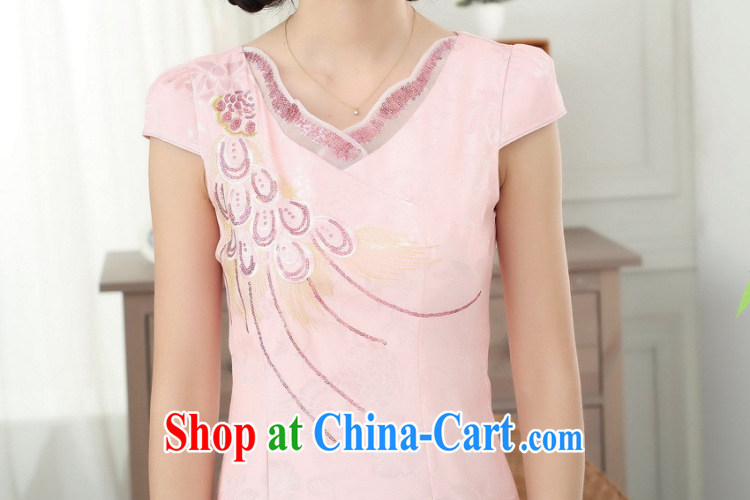 Dan smoke new summer clothes Chinese qipao cotton Chinese improved V collar hole tail lights, short cheongsam dress white 2XL pictures, price, brand platters! Elections are good character, the national distribution, so why buy now enjoy more preferential! Health