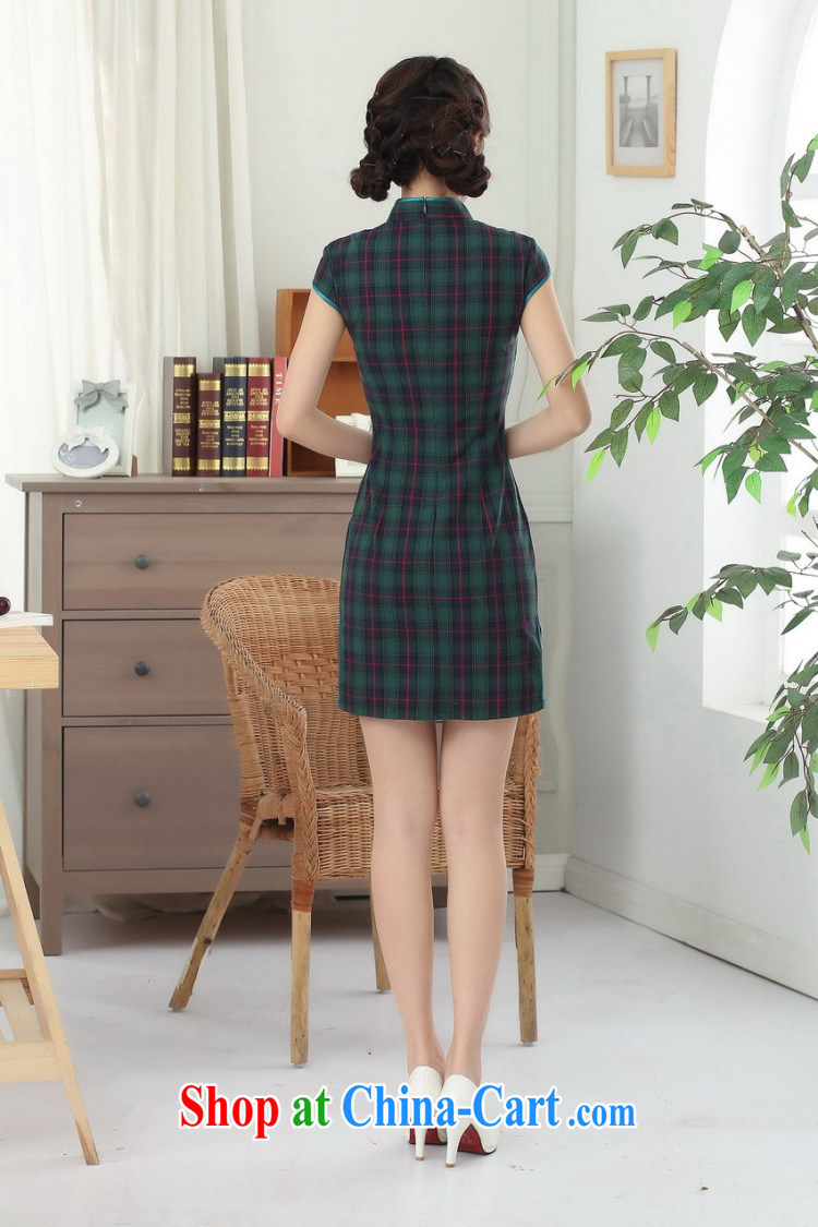 Take the cotton tartan dresses summer new female Chinese improved Korea wind up for a hard-pressed Chinese qipao short figure color M pictures, price, brand platters! Elections are good character, the national distribution, so why buy now enjoy more preferential! Health