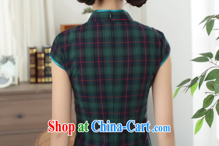 Take the cotton tartan dresses summer new female Chinese improved Korea wind up for a hard-pressed Chinese qipao short figure color M pictures, price, brand platters! Elections are good character, the national distribution, so why buy now enjoy more preferential! Health