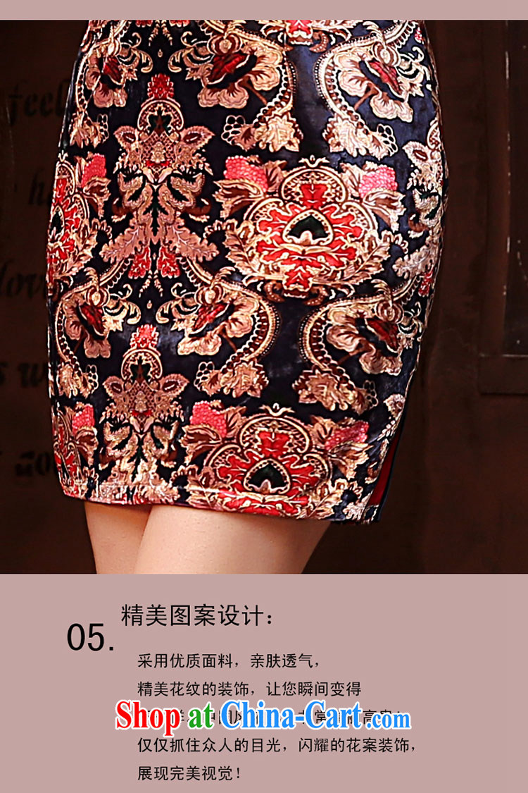 Dresses summer dresses skirts 2015 spring and summer new high-end heavy dresses and elegant stamp female cheongsam dress brown XXL pictures, price, brand platters! Elections are good character, the national distribution, so why buy now enjoy more preferential! Health