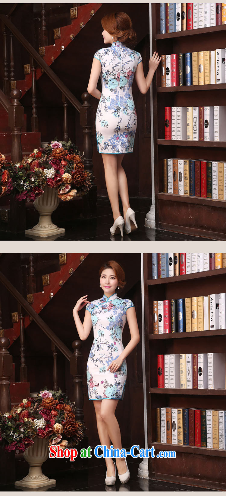 Dresses summer improved cheongsam cheongsam dress 2015 spring and summer new retro improved stylish arts of Korea cheongsam dress short beauty Ms. cheongsam white XXL pictures, price, brand platters! Elections are good character, the national distribution, so why buy now enjoy more preferential! Health