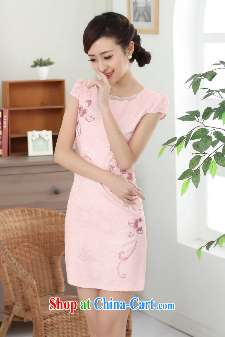 spend the summer new female improved Chinese qipao with solid color embroidery, daily cotton short cheongsam dress white 2XL pictures, price, brand platters! Elections are good character, the national distribution, so why buy now enjoy more preferential! Health