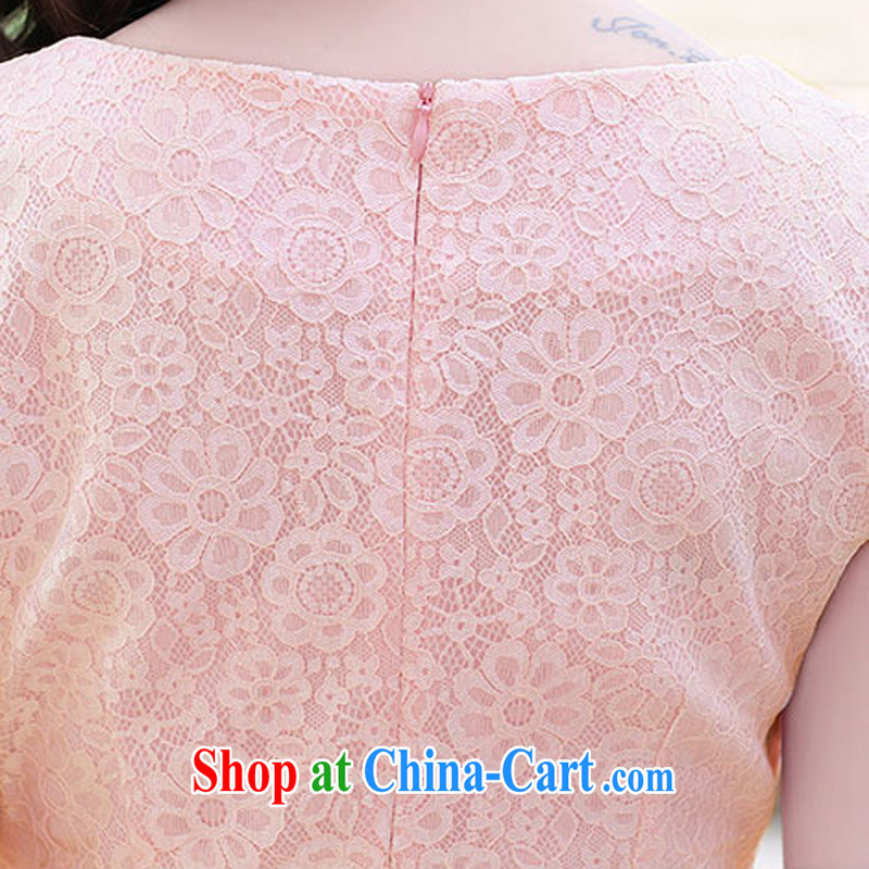 2015 a new beauty, sense of style female lace cheongsam dress retro improved daily Stylish spring and summer 1513 blue XXXL, Elizabeth, (SHAJINI), online shopping