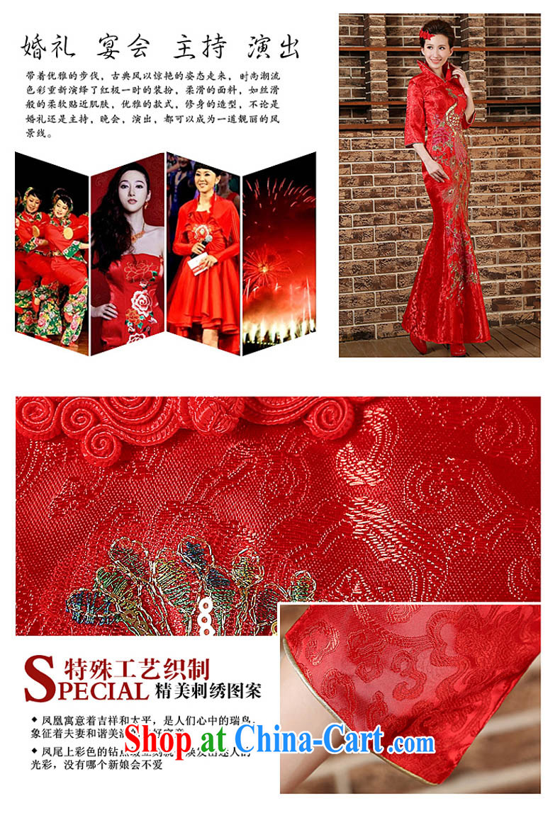 2015 lace improved cheongsam beauty at Merlion length, cuff in late, high-collar bows welcome wedding red XXL pictures, price, brand platters! Elections are good character, the national distribution, so why buy now enjoy more preferential! Health