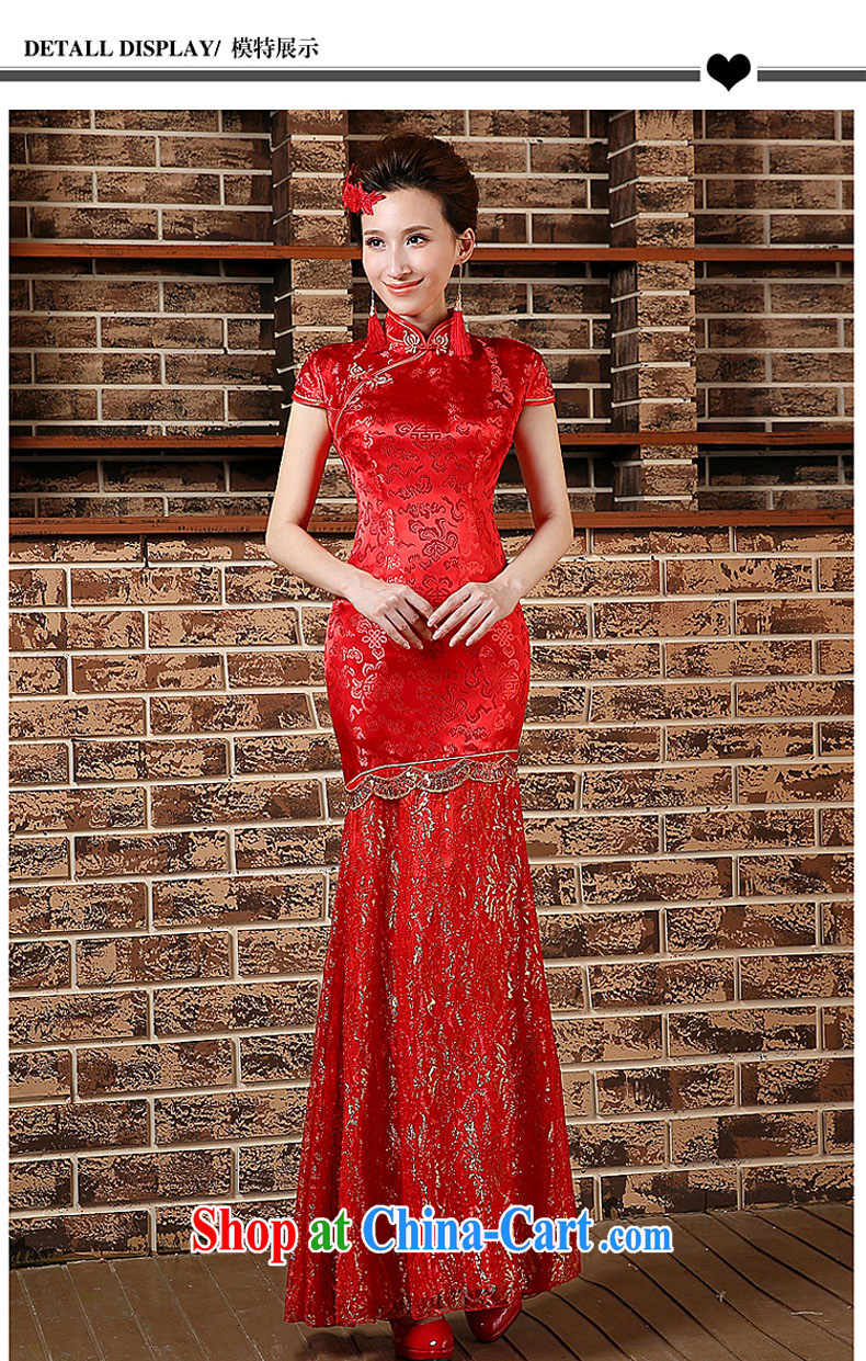 Toast clothing qipao marriages crowsfoot long wedding retro improved 2015 spring, Phoenix wedding dresses red XXL pictures, price, brand platters! Elections are good character, the national distribution, so why buy now enjoy more preferential! Health