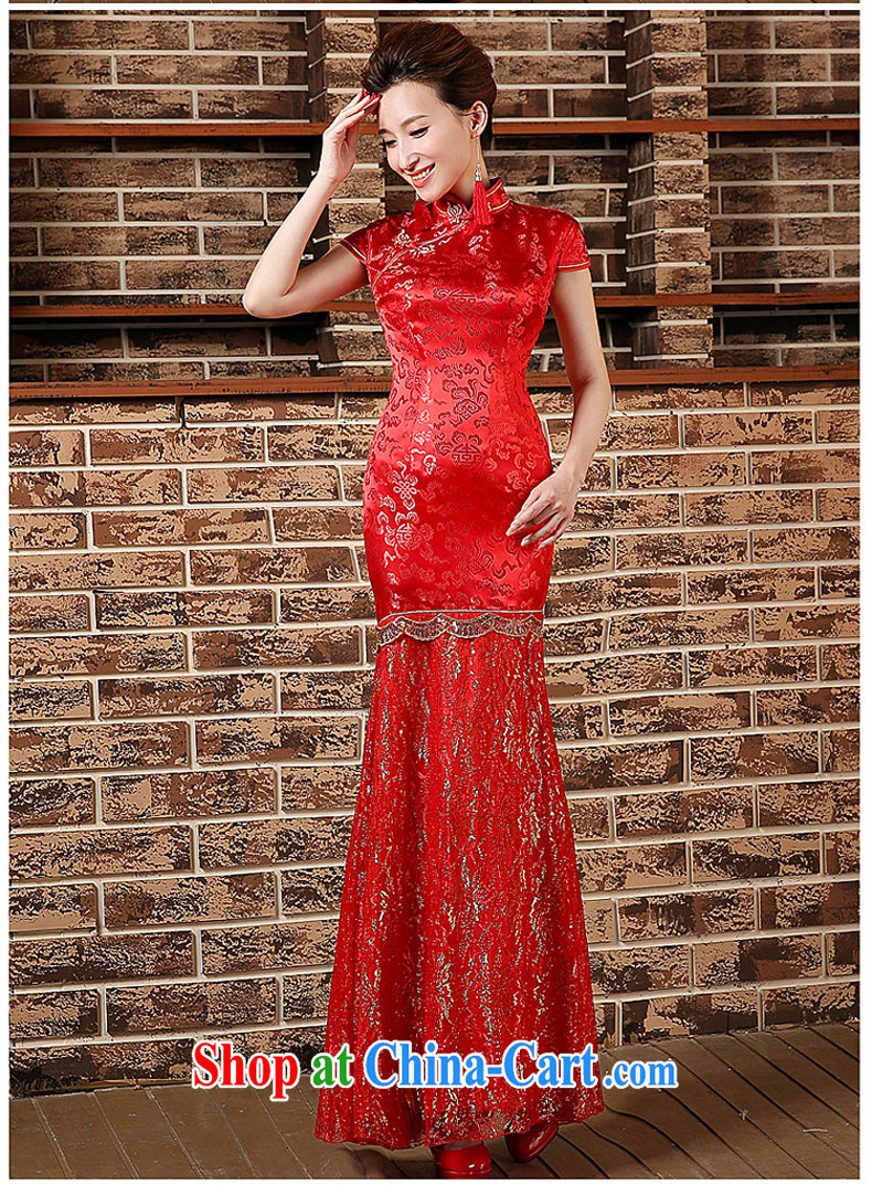 Toast clothing qipao marriages crowsfoot long wedding retro improved 2015 spring, Phoenix wedding dresses red XXL pictures, price, brand platters! Elections are good character, the national distribution, so why buy now enjoy more preferential! Health