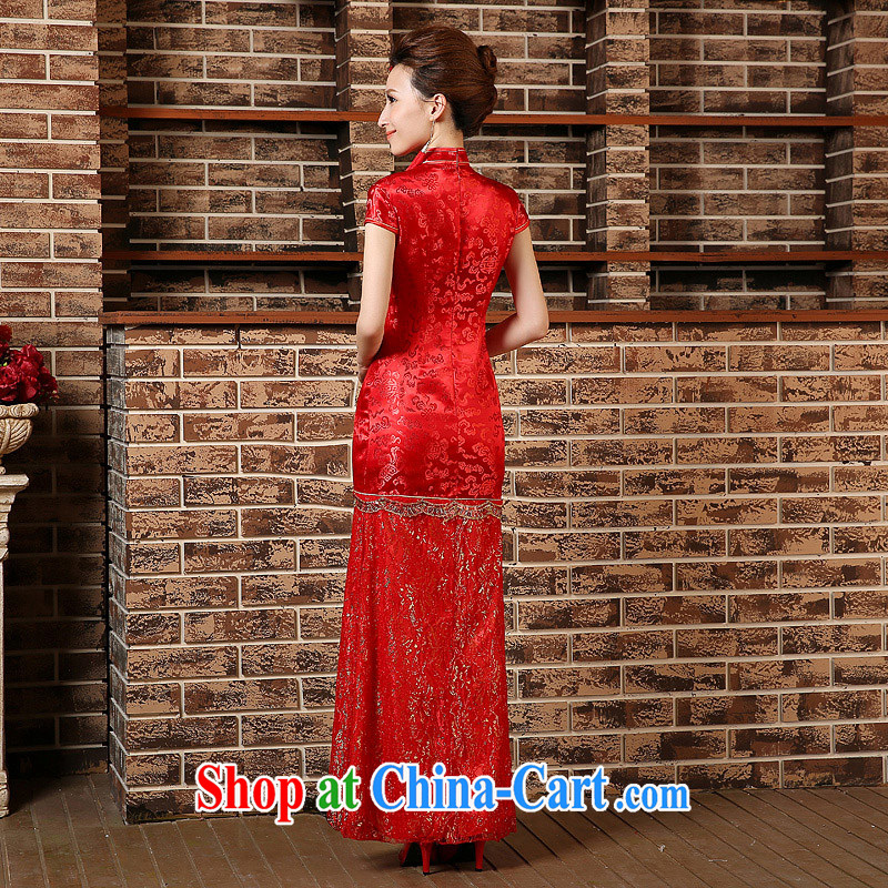 Toast clothing qipao marriages crowsfoot long wedding retro improved 2015 spring, Phoenix wedding dresses red XXL, my dear bride (BABY BPIDEB), online shopping
