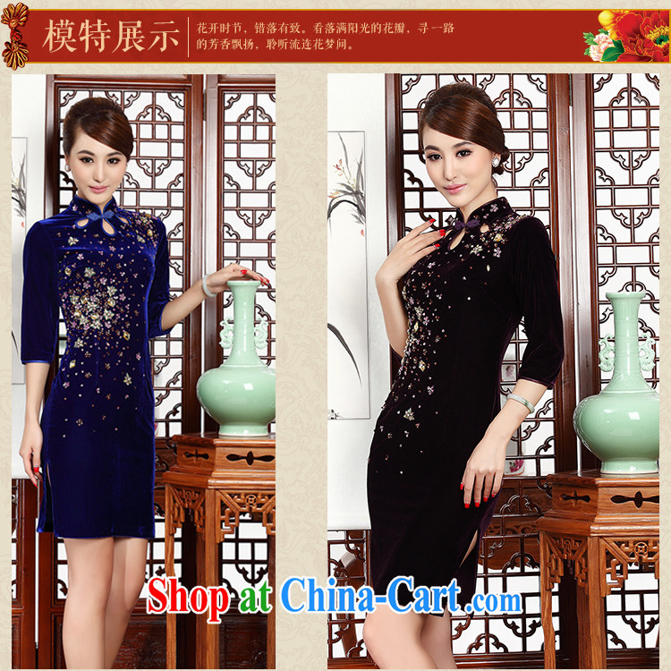 The end is really plush robes, long-sleeved short cheongsam beauty dress mother mother with wedding dress female AQE 231 purple XXXL pictures, price, brand platters! Elections are good character, the national distribution, so why buy now enjoy more preferential! Health