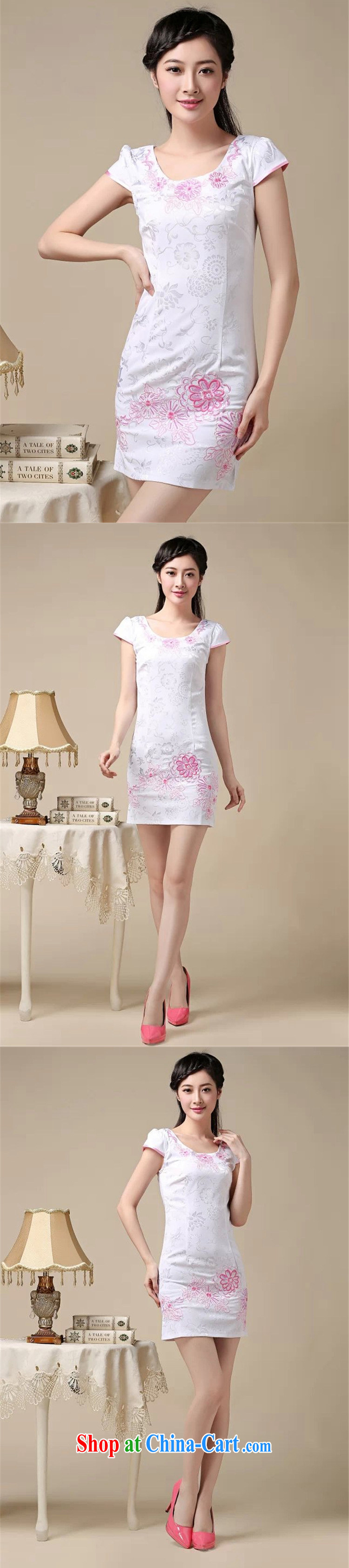 light at the Arts small fresh lady aura short cheongsam dress beauty graphics thin retro dress dresses AQE 0762 blue XXL pictures, price, brand platters! Elections are good character, the national distribution, so why buy now enjoy more preferential! Health