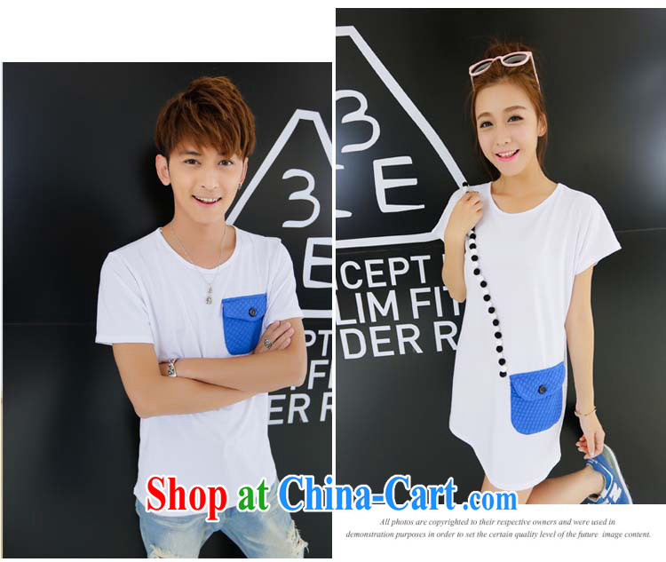 Couple the 2015 Korean version of the new, summer pocket round-collar relaxed casual men and women short-sleeved T-shirt Black Female, pictures, price, brand platters! Elections are good character, the national distribution, so why buy now enjoy more preferential! Health