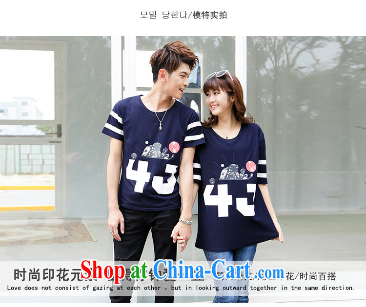 2015 summer couples with new, long, loose woman personalized digital stamp student short-sleeved T-shirt picture color male XXL pictures, price, brand platters! Elections are good character, the national distribution, so why buy now enjoy more preferential! Health