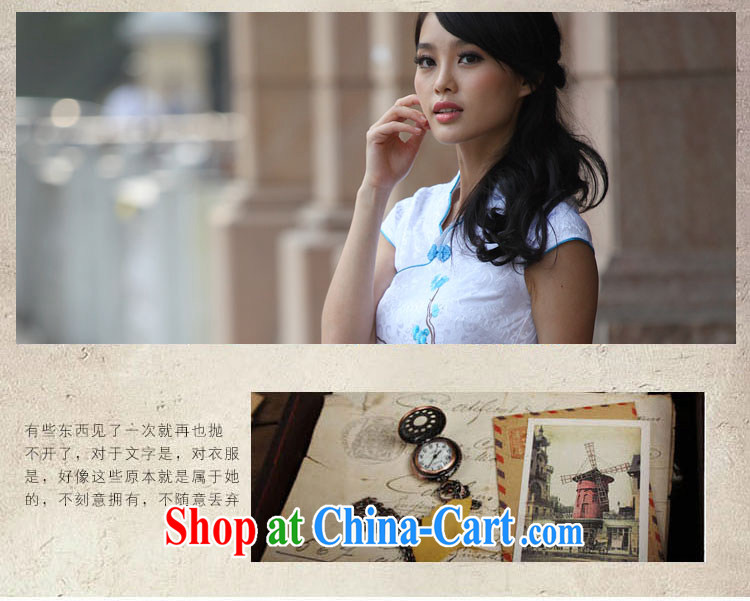 The Xu Jialu Yi, 2015, replica sense landscaping embroidery summer skirt outfit improved cheongsam stylish blue XL pictures, price, brand platters! Elections are good character, the national distribution, so why buy now enjoy more preferential! Health