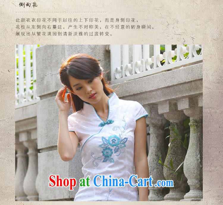 Take the garment of beauty 2015 summer short-sleeved qipao idyllic wind new cheongsam Chinese fashion cheongsam floral XL pictures, price, brand platters! Elections are good character, the national distribution, so why buy now enjoy more preferential! Health