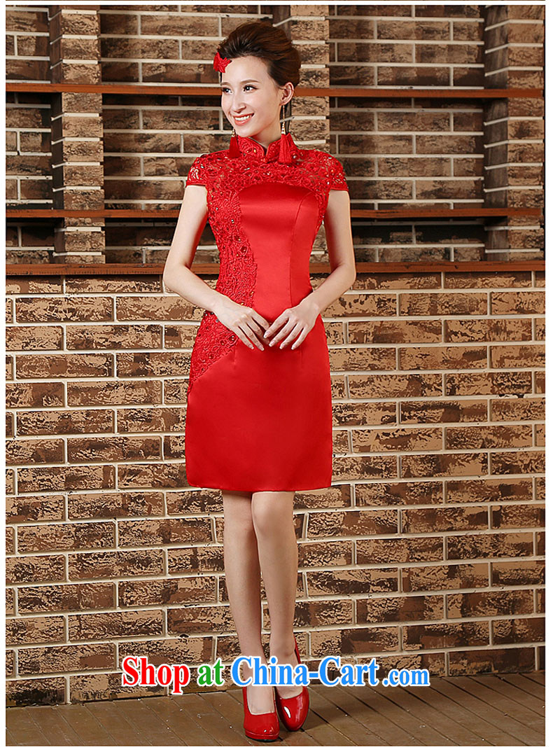 Toasting Service Bridal cheongsam dress 2015 new spring and summer red retro short beauty bridal wedding dresses red XXL pictures, price, brand platters! Elections are good character, the national distribution, so why buy now enjoy more preferential! Health
