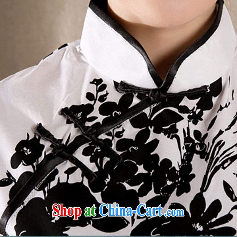 kam beauty summer 2015 new stylish and refined antique cheongsam dress China wind M 1394 white XXL, Kam beauty (JZM), shopping on the Internet