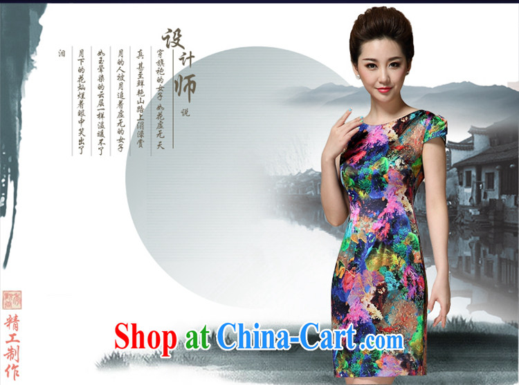 Summer New China wind stamp duty round-collar short-sleeve cultivating emulation, dresses beauty charm antique dresses sung lim bird 2015 delivery package mail blue XXXL pictures, price, brand platters! Elections are good character, the national distribution, so why buy now enjoy more preferential! Health