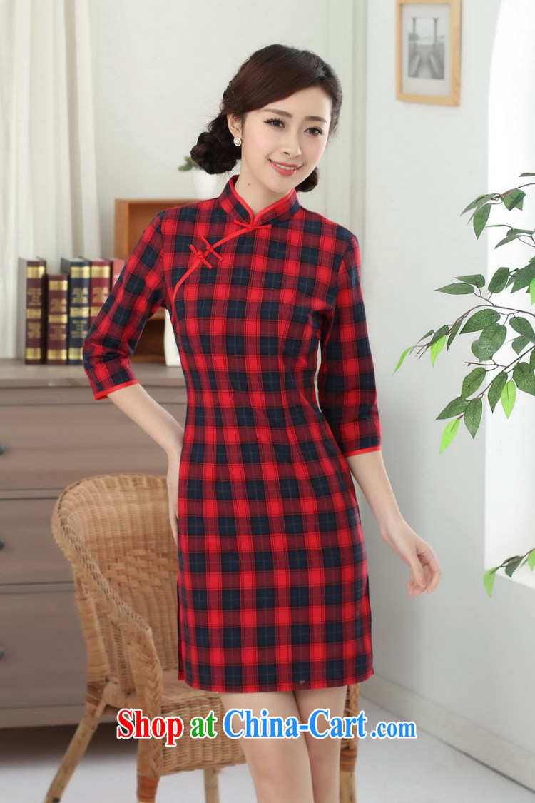 Take the Chinese qipao summer new female Chinese Korea improved, for the hard-pressed cotton plaid cuff in goods such as the color 2 XL pictures, price, brand platters! Elections are good character, the national distribution, so why buy now enjoy more preferential! Health