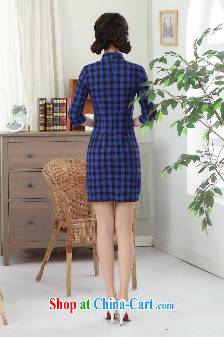 Take the new Chinese cheongsam dress Chinese improved, for the hard-pressed Korea arts tartan cotton in qipao cuff figure 2 color XL pictures, price, brand platters! Elections are good character, the national distribution, so why buy now enjoy more preferential! Health
