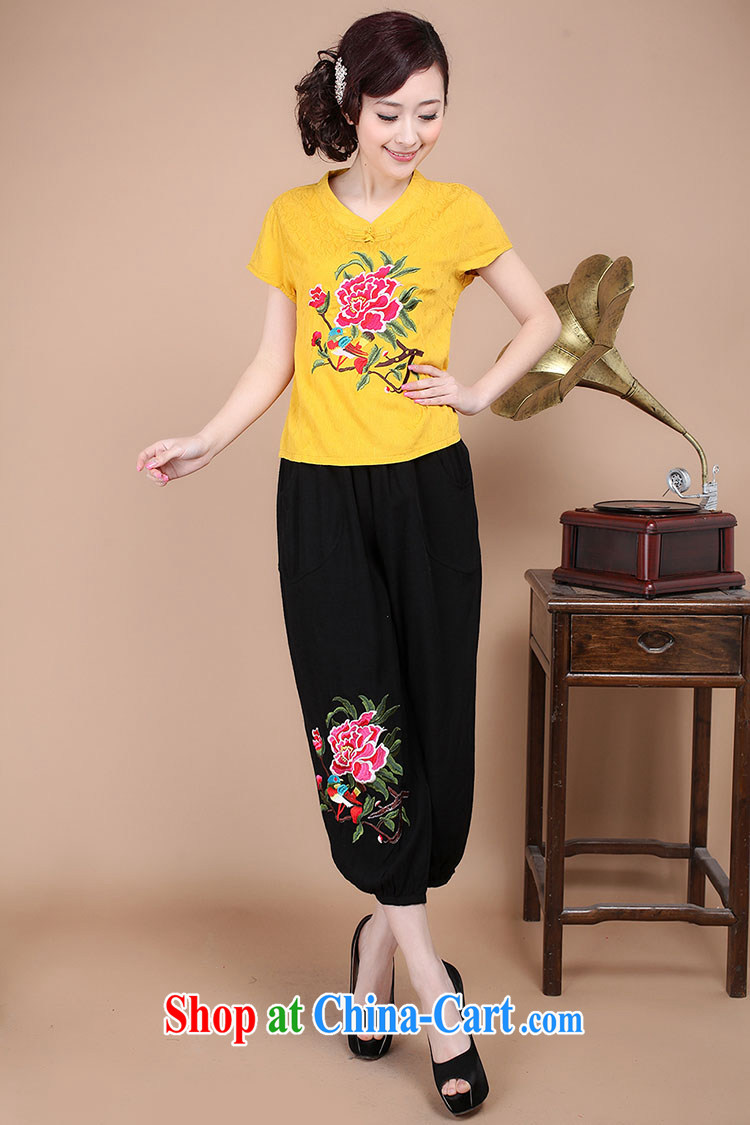Yu Xiang Yu-na 2015 summer new mom with older 7 pants Chinese Ethnic Wind cotton embroidery has been the pants black XXL pictures, price, brand platters! Elections are good character, the national distribution, so why buy now enjoy more preferential! Health